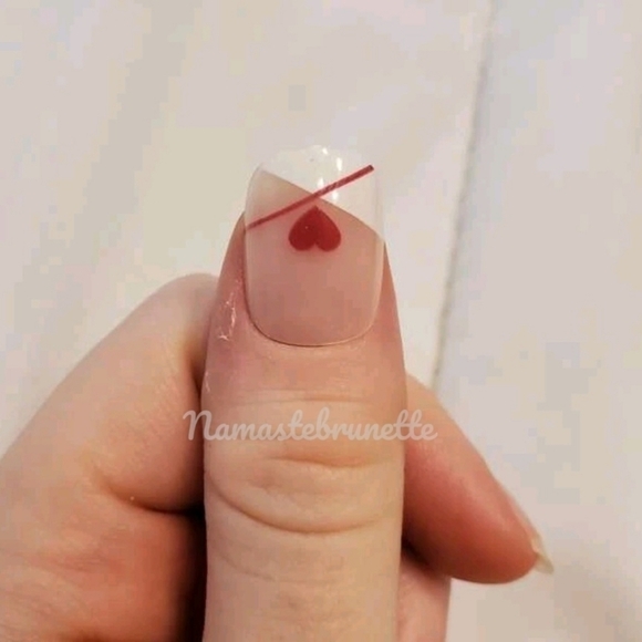 2/$16 Pink Hearts French Manicure Press On Nails - Picture 8 of 16